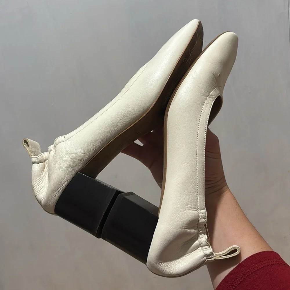 EVERLANE leather Colorblock chunky heels